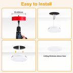 Lot de 6 mini spots LED encastrables 4W extra-plats, 4 finitions