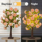 Lampe décorative arbre à roses lumineux, 50 cm, lumière chaude