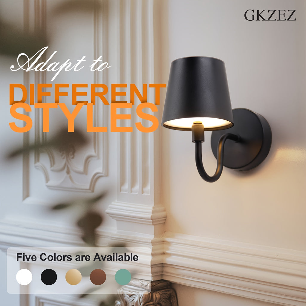 Applique murale sans fil rechargeable à tête amovible, cinq coloris