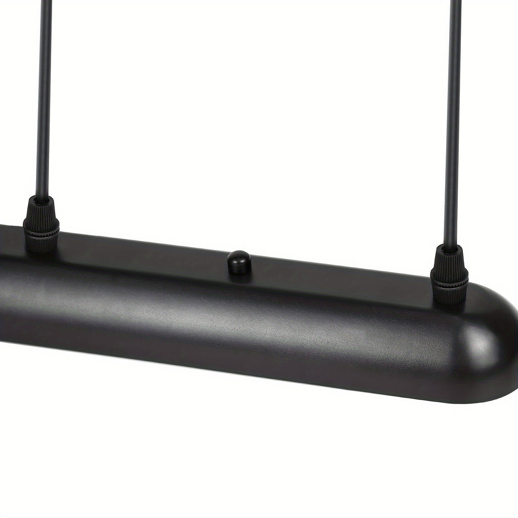 Suspension 3 lumières sur barre en métal noir, douilles E27