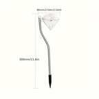 Lampe solaire diamant sur tige courbée, lot de 4 pour allée