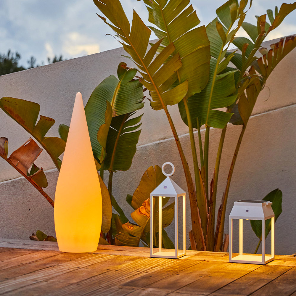 Lampadaire goutte lumineux aux couleurs changeantes
