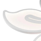 Plafonnier LED fleur blanche Ø 49 cm, 73 W, variateur à télécommande