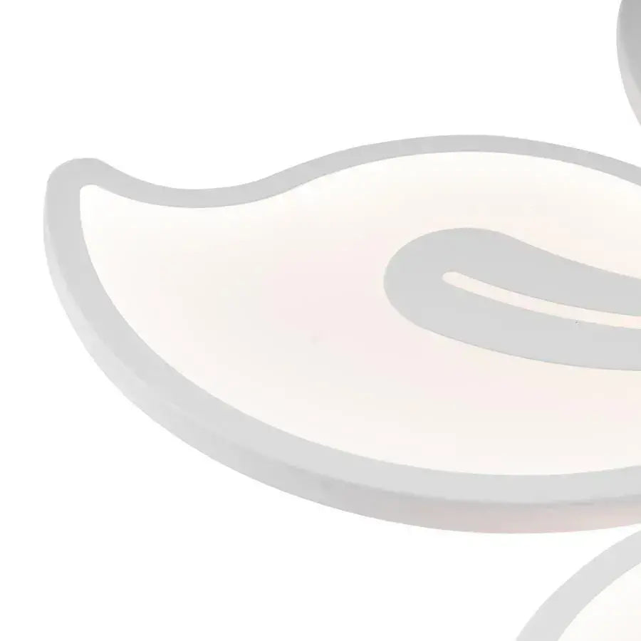 Plafonnier LED fleur blanche Ø 49 cm, 73 W, variateur à télécommande