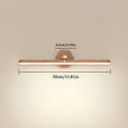 Applique murale LED barre rotative effet bois, tactile et sans fil