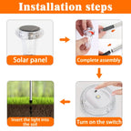 Lot de 12 lampes solaires de jardin à projection d'étoiles, IP44
