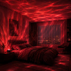 Veilleuse projecteur vagues d'eau, dôme noir pour salon et chambre