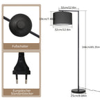 Lampadaire à potence noir, abat-jour tambour orientable, 166 cm