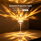 Lampe d'ambiance sans fil effet vague, deux modes et 16 couleurs