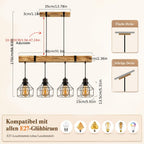 Suspension poutre rustique en bois flammé, hauteur réglable