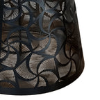 Abat-jour en métal noir ajouré motif moulin à vent, Ø 19 cm