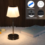 Lampe de bureau LED sans fil à tige télescopique, abat-jour hexagonal