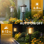 Lot de 6 lampes solaires de jardin rétro à filament, 59 cm