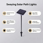 Lampe solaire de jardin oscillante sur tige souple, lot de 4 IP65
