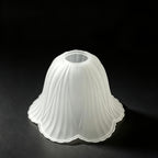 Verre de remplacement campanule en verre givré blanc, Ø 18 cm