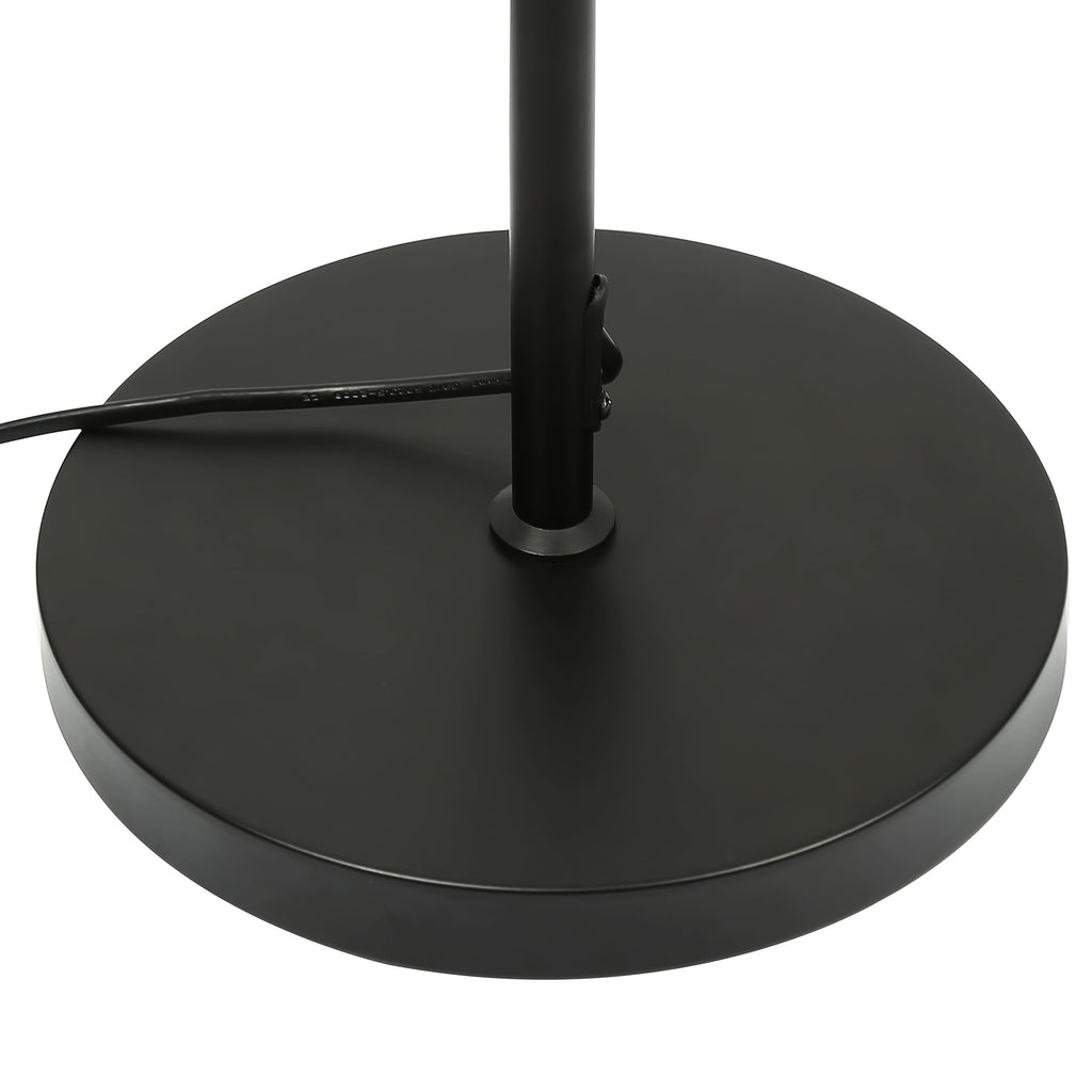 Lampadaire noir à trois cages spirale en métal, 3 lumières E27
