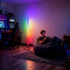 Lampadaire LED RVB démontable en trois tubes sur trépied, 110 cm