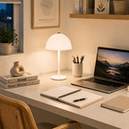 Lampe de table sans fil à dôme plissé, cinq coloris au choix