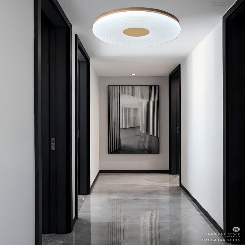 Plafonnier LED rond Ø 40 cm à télécommande, diffuseur ondulé