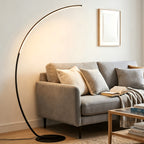 Lampadaire arc LED 165 cm avec télécommande et minuterie