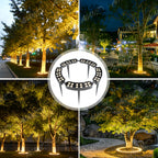 Spot extérieur en anneau LED pour tronc d'arbre, aluminium IP65