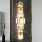 Applique murale en cristal et métal doré, de 2 à 7 étages