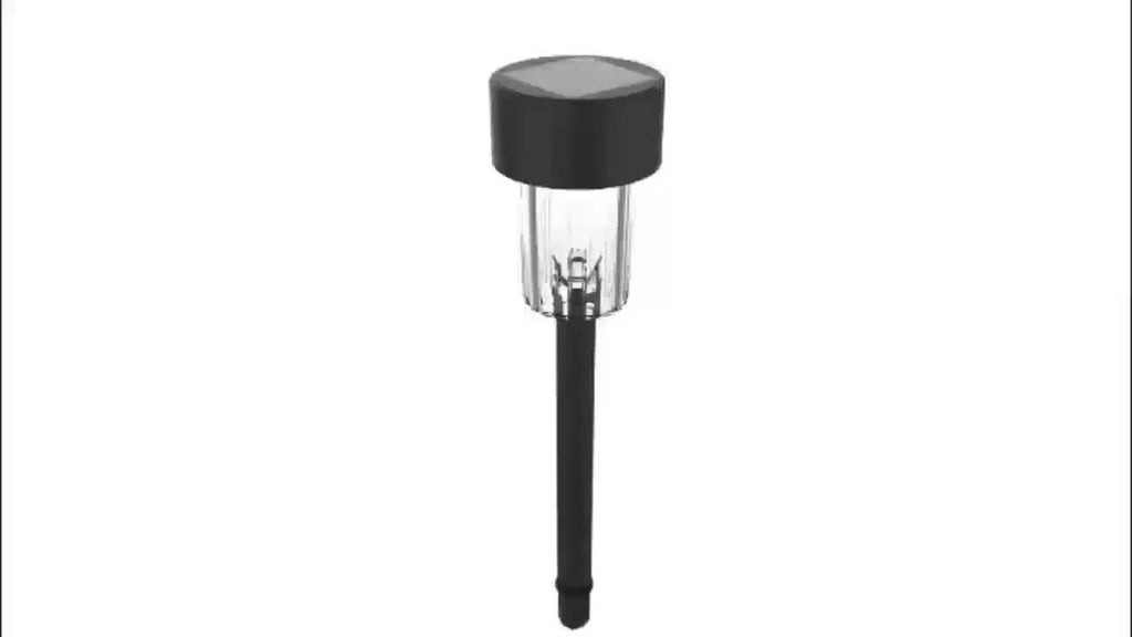 Lampe solaire à abat-jour cannelé transparent, IP44, lot de 10