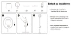 Lampadaire blanc sans fil à anneau, batterie 1800 mAh et solaire