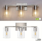Lot de 3 cylindres de remplacement en verre transparent, Ø 9 cm
