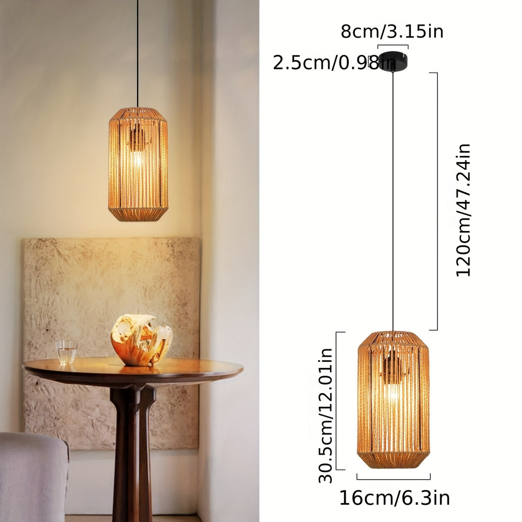 Suspension lanterne en corde de chanvre de 30,5 cm, à l'unité ou par 2
