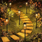 Lanterne solaire carrée à ampoule filament, lot de 2 ou 4, 55 cm