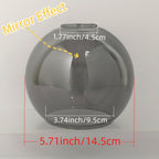 Globe de rechange en verre fumé gris, Ø 14,5 cm, col de 4,5 cm