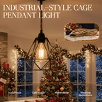Abat-jour cage diamant en fer noir pour douille E27, lot de 2 ou 3