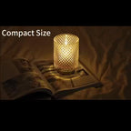Lampe à piles en verre pointes de diamant, lot de 2 lampes