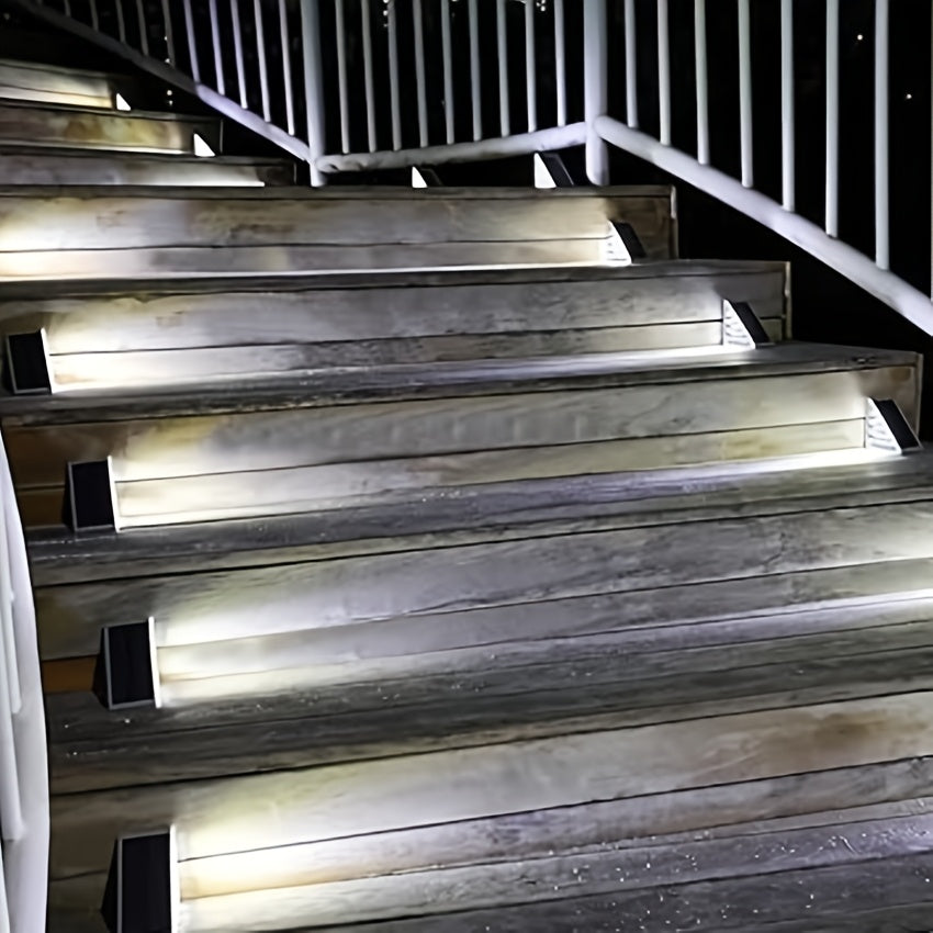 Balise solaire triangulaire pour marches d'escalier, lot de 2