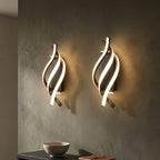 Applique murale LED torsadée en spirale, trois teintes, lot de 2 à 4