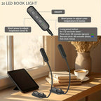Lampe de lecture à pince 20 LED de 54 g, lumière ambrée 1600 K