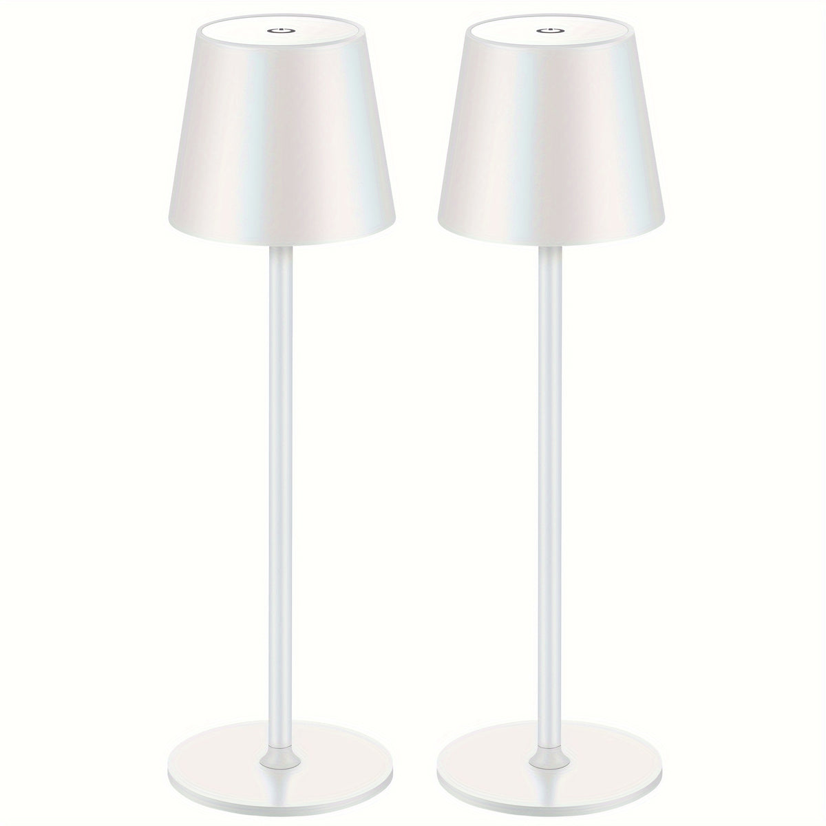 Lot de 2 lampes de table sans fil en aluminium, étanches IPX7