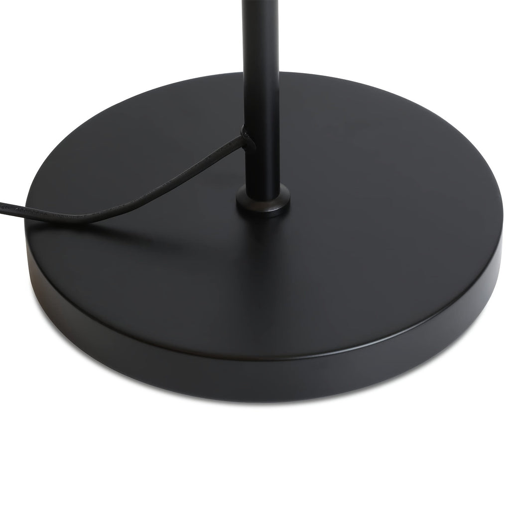 Lampadaire noir col de cygne à ampoule apparente E27, 157 cm