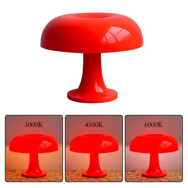 Lampe champignon rétro orange ou blanche, deux formats, USB