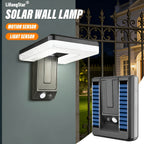 Applique solaire pliable à détecteur, tête rabattable à 120°