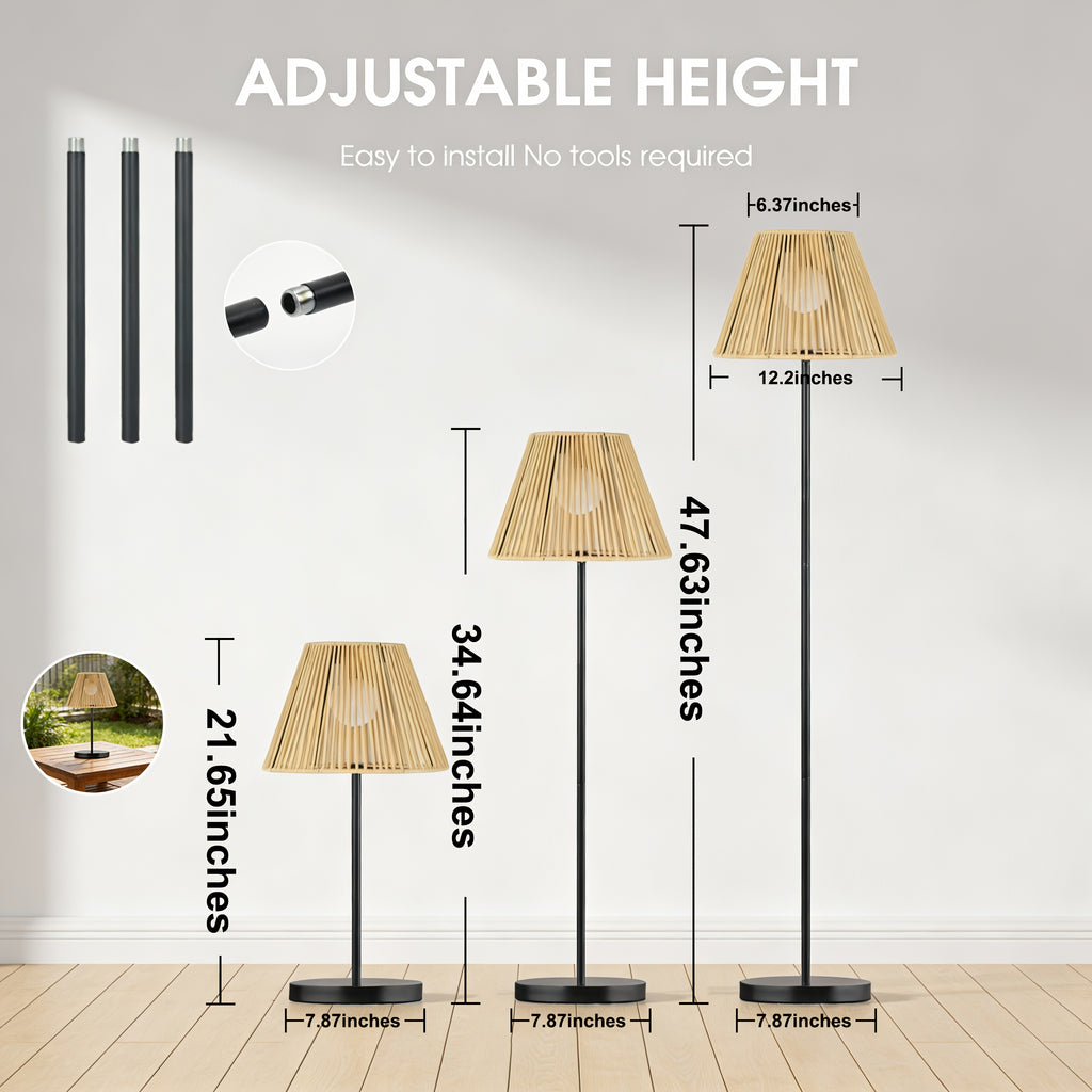 Lampadaire solaire kaki