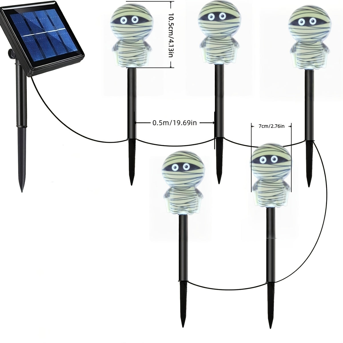 Un ensemble de 5 lumières momie