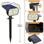 Projecteur solaire à détecteur sur piquet ou mural, 46 LED