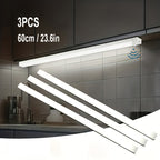 Lot de 3 réglettes LED extra-longues 60 cm à détecteur, sans fil