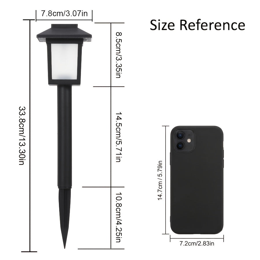 Lampe solaire lanterne à flamme vacillante, lot de 4 de 33,8 cm
