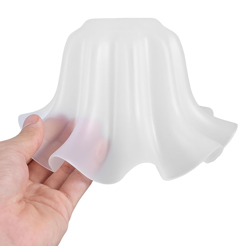 Lot de 2 abat-jour campanule en acrylique blanc dépoli, E27, Ø 19,5 cm