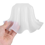 Lot de 2 abat-jour campanule en acrylique blanc dépoli, E27, Ø 19,5 cm