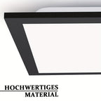 Panneau LED rectangulaire RVB à cadre noir, 120 cm, télécommande