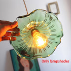 Verre de remplacement transparent ondulé en corolle, Ø 23 cm